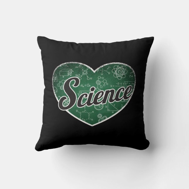 Coussin Science Retro Coeur Blackboard amour (Verso)