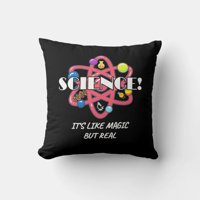 Coussin Scientist Gift | Chemistry Science Is Like Magic (Recto)