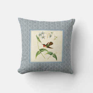 Coussin Scintillant Hummingbird Damask