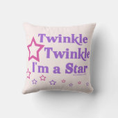 Coussin Scintillement de scintillement je suis une étoile (Verso)