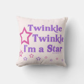Coussin Scintillement de scintillement je suis une étoile (Recto)