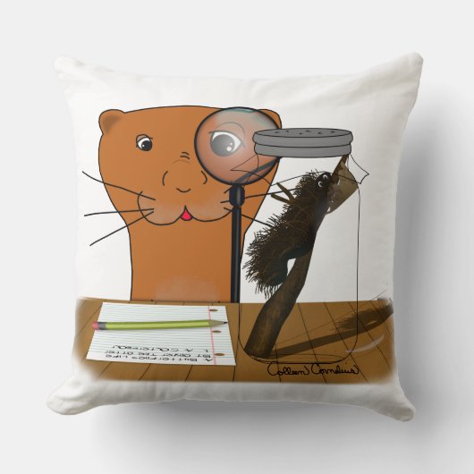 Coussin Scolariser Oliver La Loutre - La Chenille  (Recto)