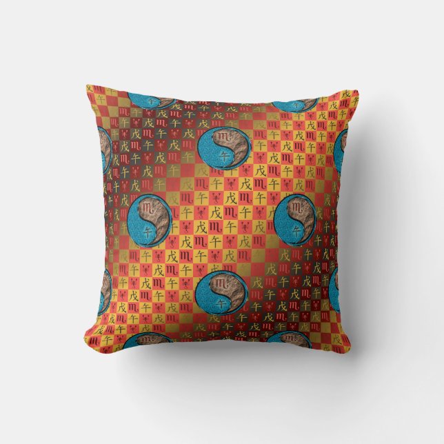 Coussin Scorpion & Cheval de Terre (Recto)
