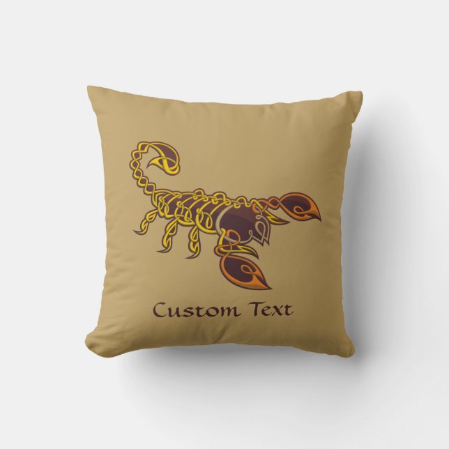 Coussin Scorpion de noeud celtique (Recto)