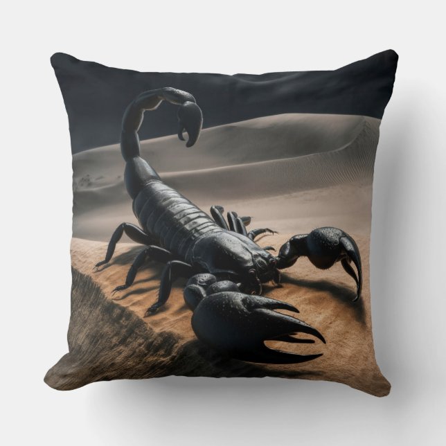 Coussin Scorpion noir (Recto)