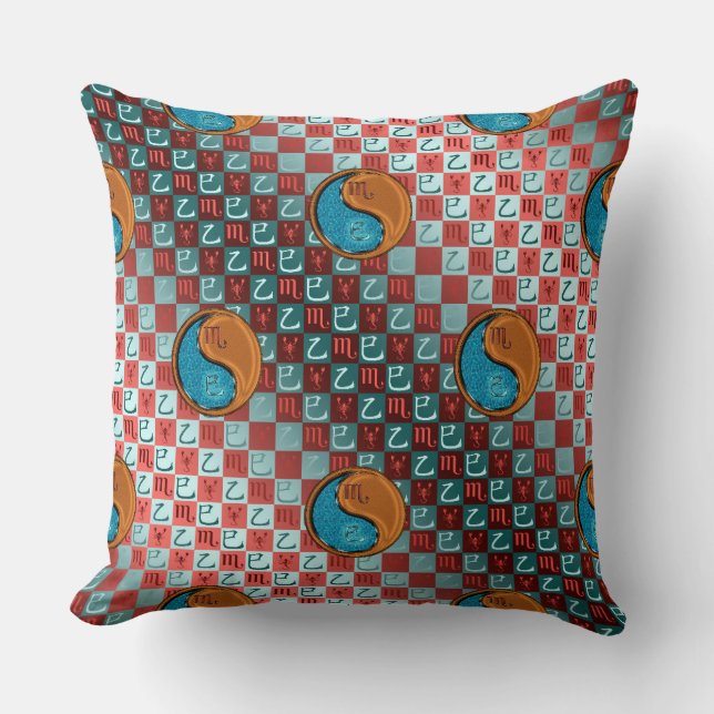 Coussin Scorpion & Serpent de Bois (Recto)