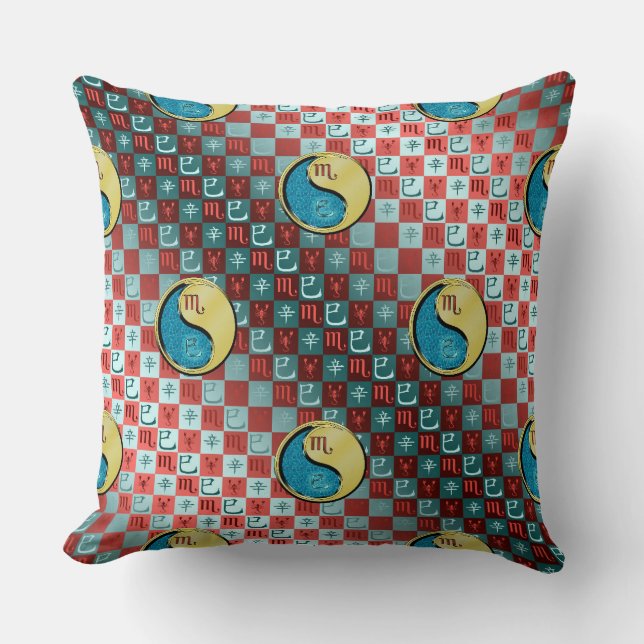 Coussin Scorpion & Serpent Métal (Recto)