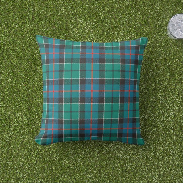 Coussin Scottish Clan Leslie Ancient Hunter Tartan (Herbe)