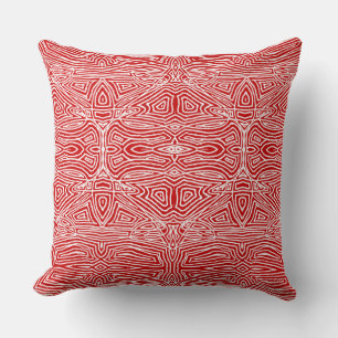 Coussin Scribbleempreintes rouges