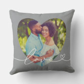 Coussin Script Amour Gris Photo Couple (Verso)