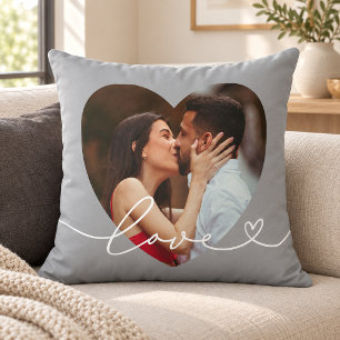 Coussin Script Amour Gris Photo Couple