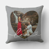 Coussin Script Amour Gris Photo Couple (Verso)