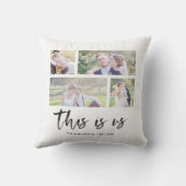 Coussin Script Cette Famille Nous Appelle Photo Collage (Verso)