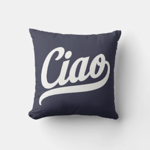 Coussin Script Ciao (blanc)