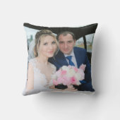 Coussin Script d'amour manuscrit Mariage Deux Photo (Verso)