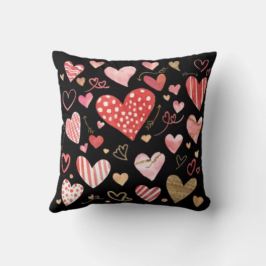 Coussin Script de définition de mari Cœur d'amour rouge (Verso)