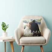 Coussin Script de photo de mariage Monogramme d'amour  (Chaise)