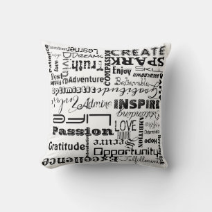 Coussin Script Esthétique Motivationnel Mots Jeu Oreiller,