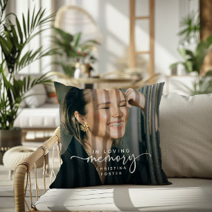 Coussin Script In Love Memory Photo Memorial