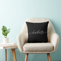 Script minimaliste Nom personnalisé en noir