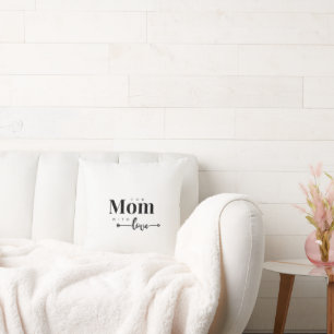Coussin Script Moderne Pour Maman Avec L'Oreiller À Jets A