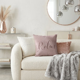 Coussin Script Relax Rose