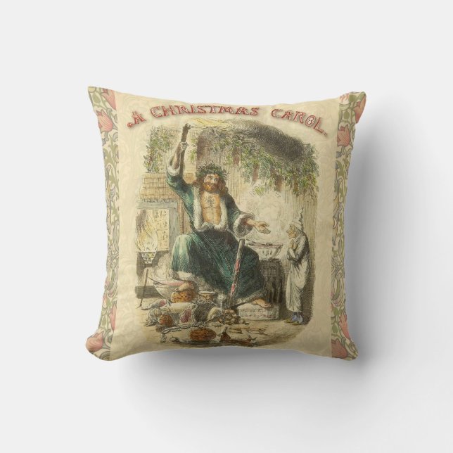 Coussin Scrooge Fantôme de Noël Présent (Recto)