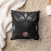 Coussin Sculpture de guerrier foncé Art fractal (Couverture)
