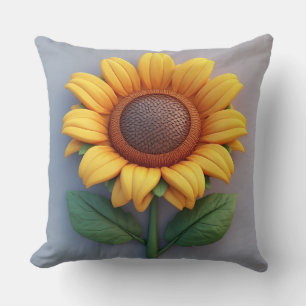 Coussin Sculpture de tournesol lumineuse