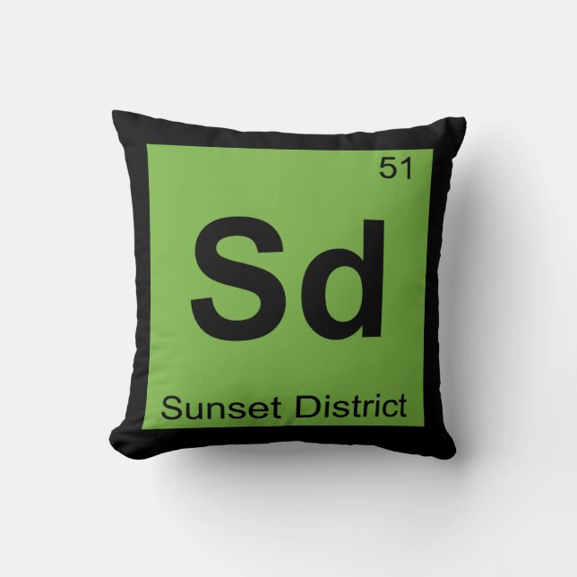 Coussin Sd - Sunset District San Francisco Chimie (Recto)