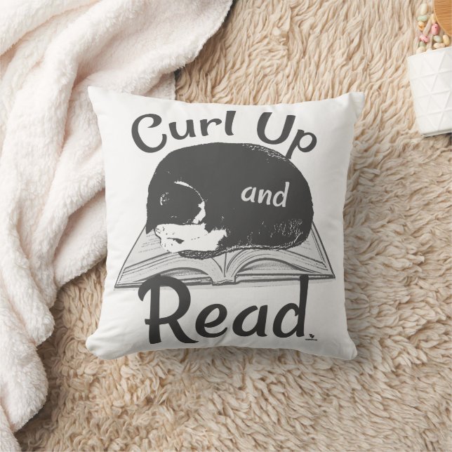 Coussin Se Blottir Lire Chat Amour De Lecture Art (Couverture)