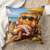 Coussin Se faire griller sur l'oreiller de plage (Couverture)