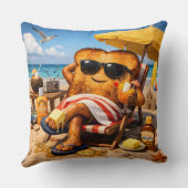Coussin Se faire griller sur l'oreiller de plage (Verso)