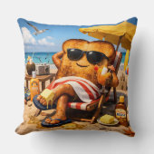Coussin Se faire griller sur l'oreiller de plage (Recto)