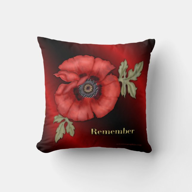 Coussin Se souvenir du pavot (Recto)