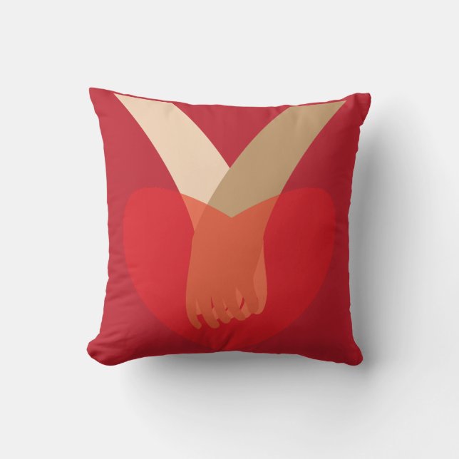 Coussin Se tenir la main (Recto)