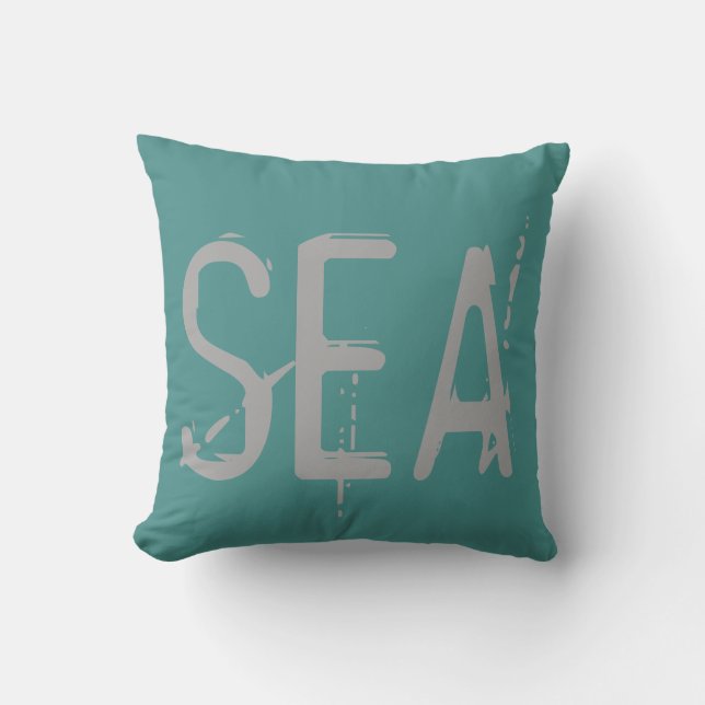 Coussin SEA Airport Grunge Typographie (Recto)
