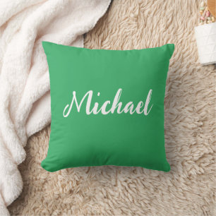 Coussin Sea Green Custom Votre Propre Nom Élégant