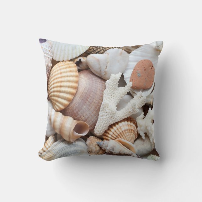 Coussin Sea Shells Stones Coral Arrière - plan (Recto)