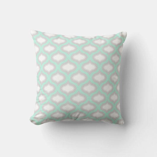 Coussin Seafoam & Shades Grey Tile Waves (Recto)