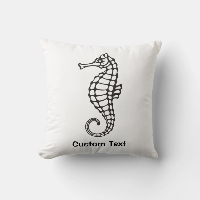 Coussin Seahorse Black (Recto)