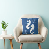 Coussin Seahorses + ancre mariage plage personnalisé monog (Chaise)