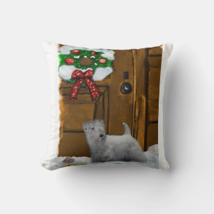 Coussin Sealyham Terrier Noël