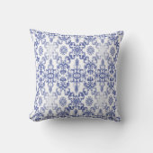 Coussin Seamless blue baroque damask pattern (Recto)