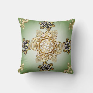 Coussin Seamless classic vintage golden pattern. Vintage i
