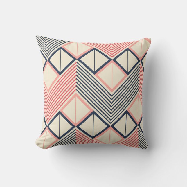 Coussin Seamless geometric pattern of horizontal zigzag in (Recto)