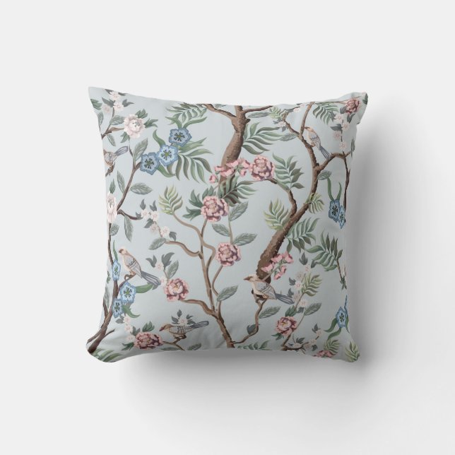 Coussin Seamless pattern in chinoiserie style with peonies (Recto)