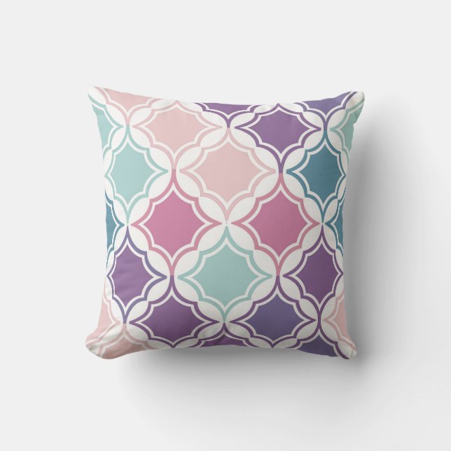 Coussin Seamless pattern of pastel colored geometric shape (Recto)