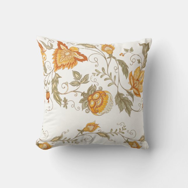 Coussin Seamless pattern with stylized ornamental flowers  (Recto)