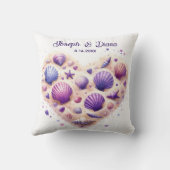 Coussin Seashell Beach Valentine Anniversary Names (Verso)